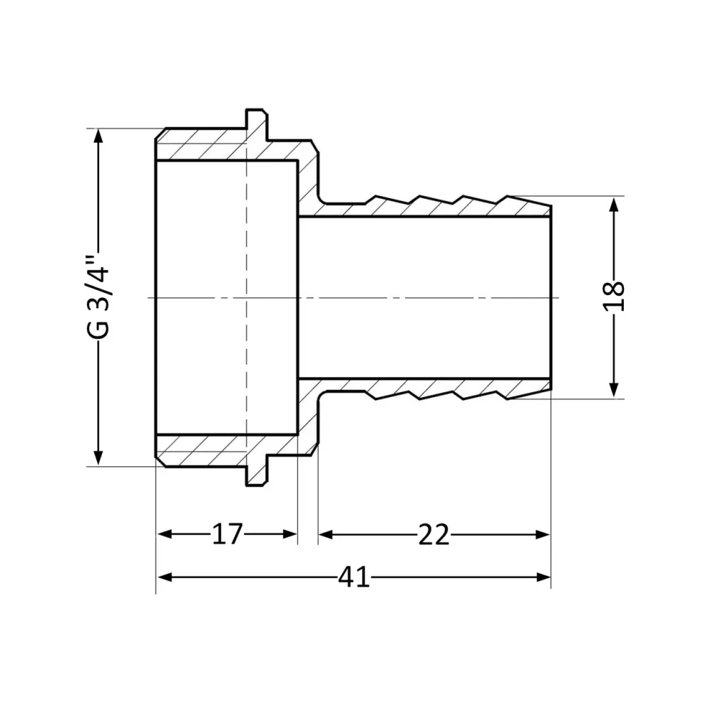Штуцер Thermo Alliance Standart 18х3/4" НР SD4272018 Київ - фото 6