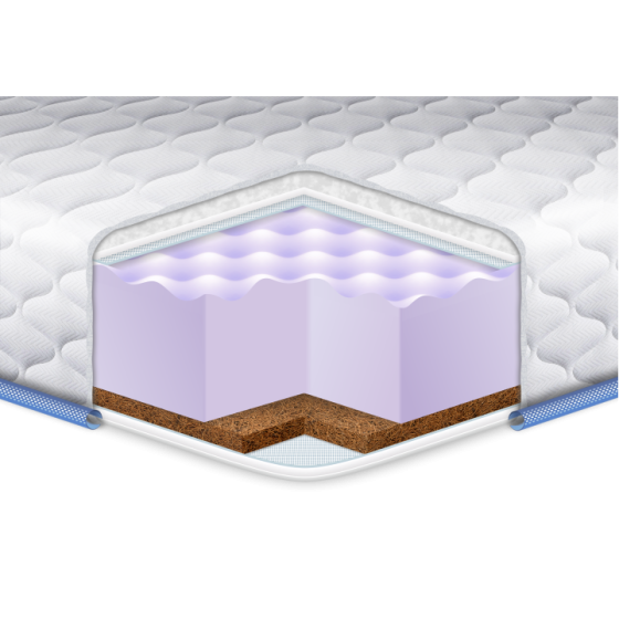 Тонкий матрас (топпер) на диван ТМ Eurosleep COCOS MASSAGE / Кокос Масаж 120х200 Харьков