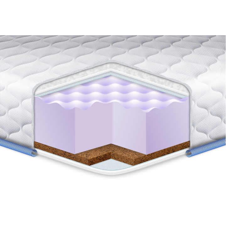 Тонкий матрас (топпер) на диван ТМ Eurosleep COCOS MASSAGE / Кокос Масаж 120х200 Харьков - изображение 1