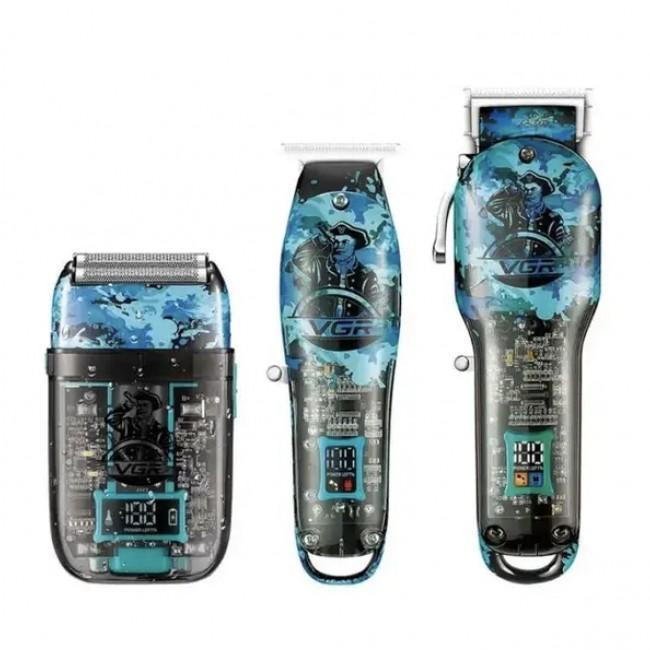 Набір для стрижки VGR V-645 Professional Set: машинка, триммер та шейвер в одному комплекті Одеса - фото 1