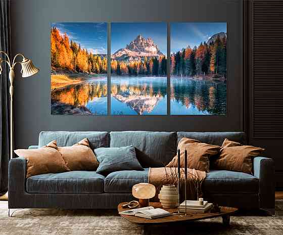 Модульная картина в гостиную / спальню  Гірський пейзаж    ART-185_3A Киев