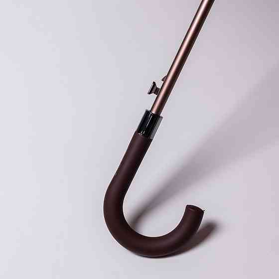 Класична парасолька-тростина з чохлом напівавтомат з поліестеру міцна надійна 12 спиць діаметр 120 см Коричневий HP-23-16BR Коломия