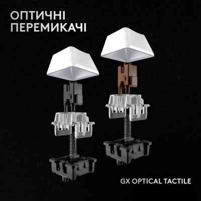 Клавіатура Logitech G Pro X 60 Lightspeed GX Tactile Wireless/Bluetooth UA White (920-011930) Вінниця