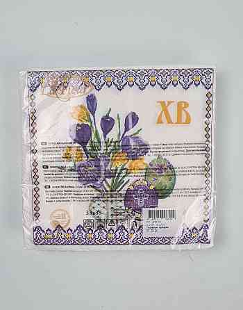 Пасхальная бумажная двухслойная салфетка (ЗЗхЗЗ, 16шт)  La Fleur 