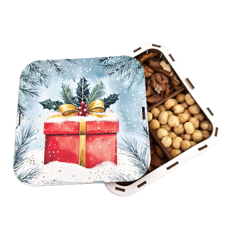 Новорічний набір горіхів №245 у святковому пакуванні на Новий Рік для дівчини, жінці, колегам, вчителю, сестрі, подрузі, мамі, Одеса - фото 7