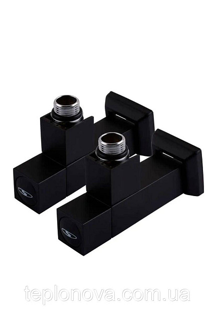 Крани Чорні для рушникосушки LUX Solomon 1/2" Black LUX Чернівці - фото 1