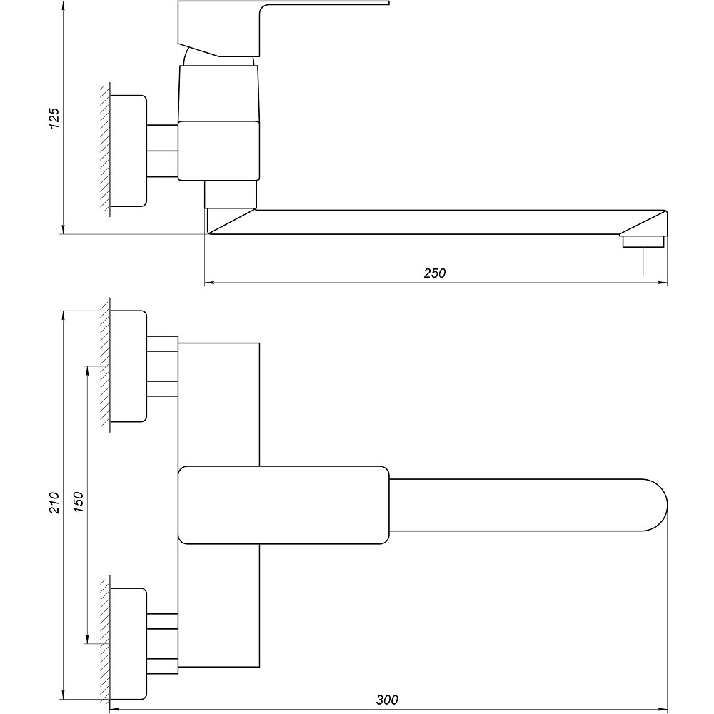 Змішувач для кухні зі стіни DOMINO MALIBU DMM-104 Луцк - изображение 6