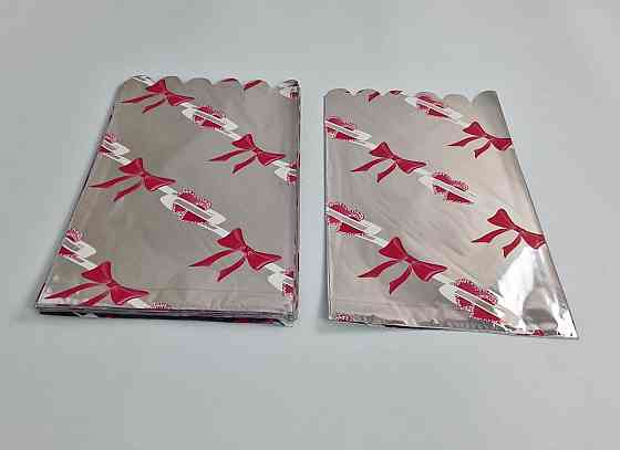 Пакет с рисунком для упаковки подарков   (20*35) №421 (3) фольгированный (ажурный) 