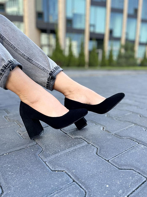 Nivelle Туфлі жіночі NIVELLE чорні натуральна замша каблук 9 см (1592/8051-8048) Коломия - фото 9