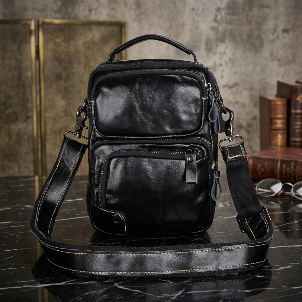 Сумка мужская Vintage 14437 Черная Киев - изображение 14