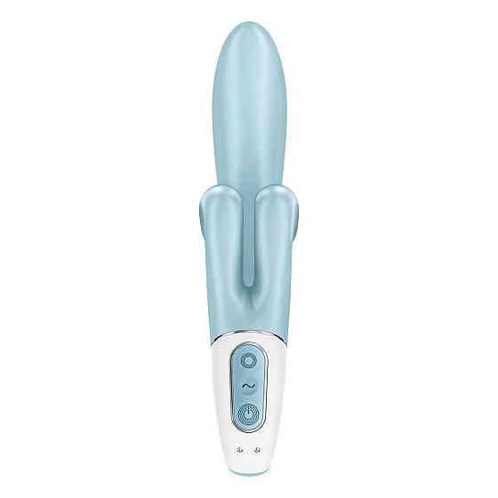 Вибратор-кролик Satisfyer Touch Me Blue, двойной отросток, 3 мощных мотора Sex Aura Киев