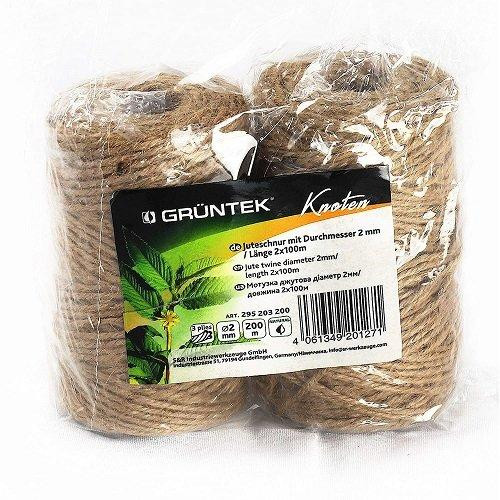 Шпагат джутовий Gruntek Jute twine 2 мм 100м 2 шт. Одесса - изображение 1