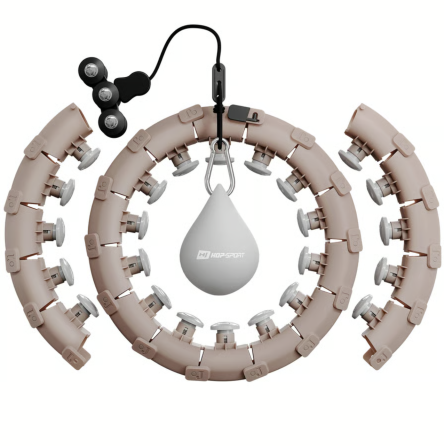 Хулахуп Hop-Sport HS-106HH масажний з обважнювачем бежевий Київ