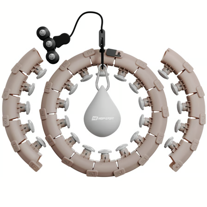 Хулахуп Hop-Sport HS-106HH масажний з обважнювачем бежевий Киев - изображение 2