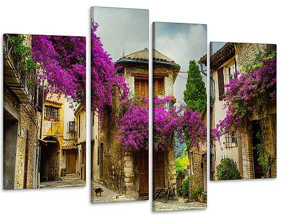 Модульная картина Город Цветы Art-19_4 110x160 см Киев