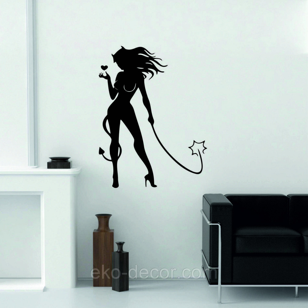 Декоративное настенное Панно «Дьяволица», Декор на стену 70*53 см, Черный Киев - изображение 1