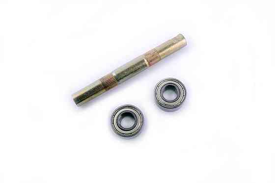 Вісь каретки велосипедна (клин) (L-141mm) (+ 2 підшипники 80902-ZZ) (mod:УКРАЇНА) Мукачево