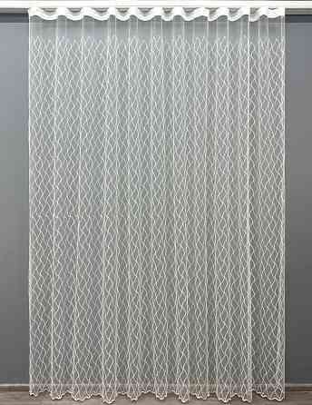 Тюль VR-Textil 1841т Фатин с вышивкой и люрексом Молочный с золотистым 300х270 см (40-187) Киев