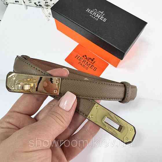 Тонкий жіночий ремінь (280-1) тауп Київ