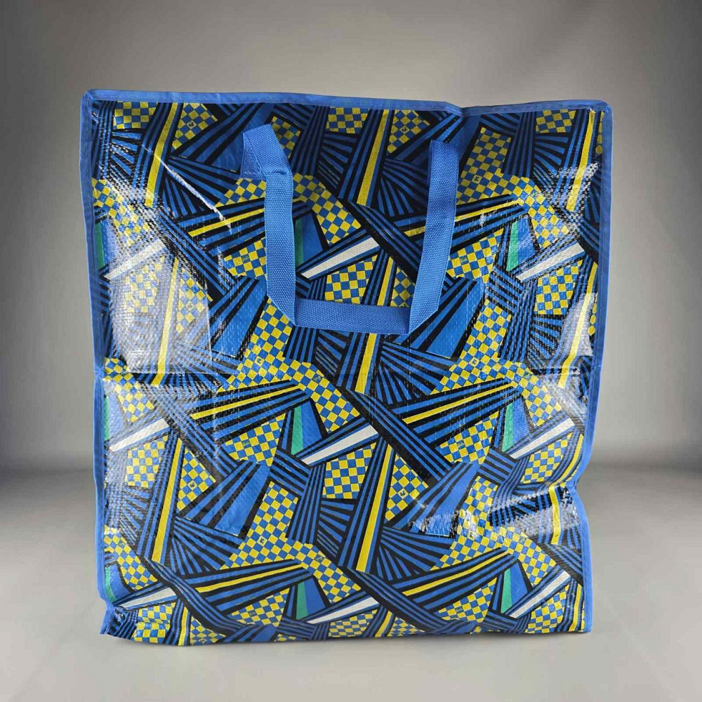 Сумка хозяйственная на змейке , полипропиленовая,  с цветным рисунком  №4 Рисунок-Буквы (48x55x25) (1 шт) Харьков - изображение 3