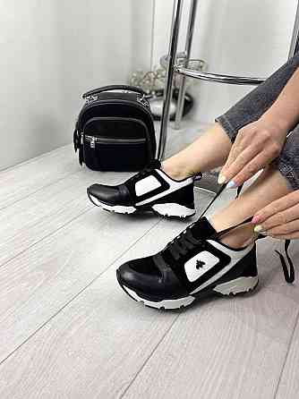 GINA ORIGINAL Кросівки жіночі GINA ORIGINAL 6783 чорний/білий (весна-осінь, шкіра натуральна) ( Коломыя