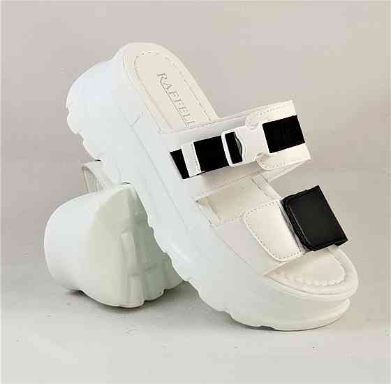 Шлёпанцы Тапочки Белые на Танкетке Женские на Платформе (размеры: 38,39,40,41) - 30-2 Днепр