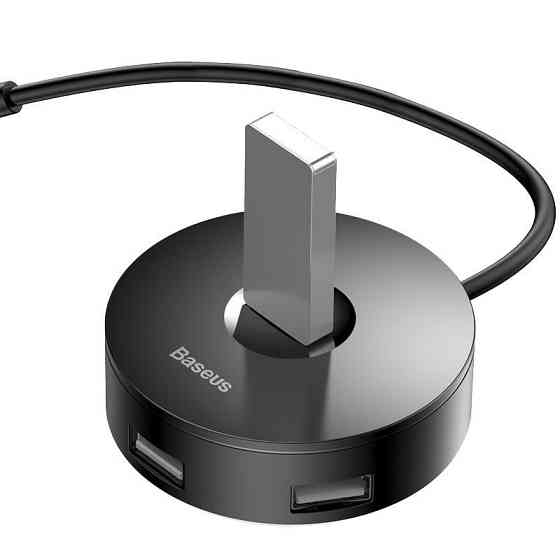 Хаб адаптер USB 3.0 3xUSB 2.0 5 Гбіт/с 10 см Baseus Round Box CAHUB-F01 Київ