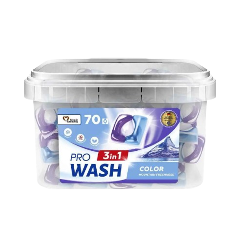Капсули для прання Гірська свіжість 70шт (контейнер з ручкою) ProWash 2К Житомир