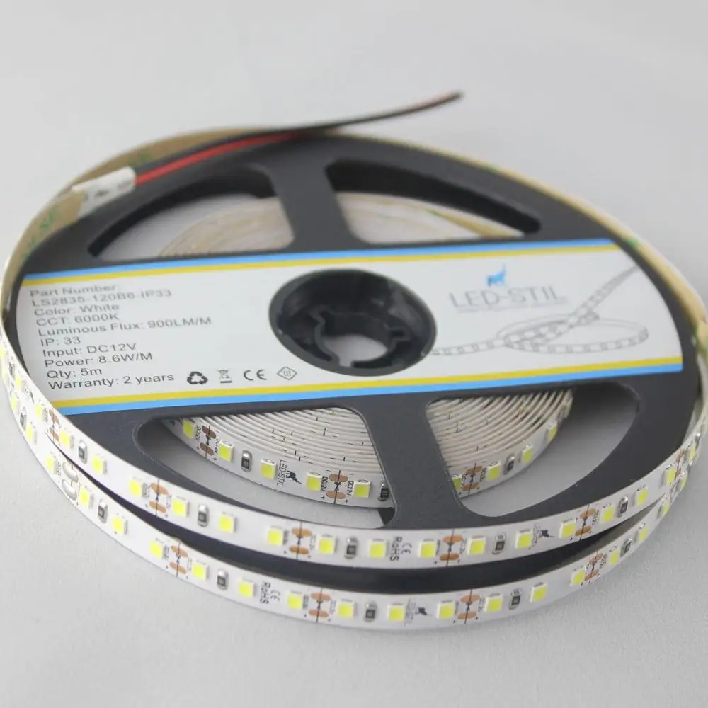 LED-STIL LED стрічка LED-STIL 6000K, 8,6 Вт/м, 2835, 120 діодів, IP33, 12V, 700 LM, холодне сві Коломыя - изображение 2