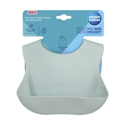 Нагрудничок Canpol babies силіконовий з кишенькою, зелений (51/030_gre) Вінниця - фото 2