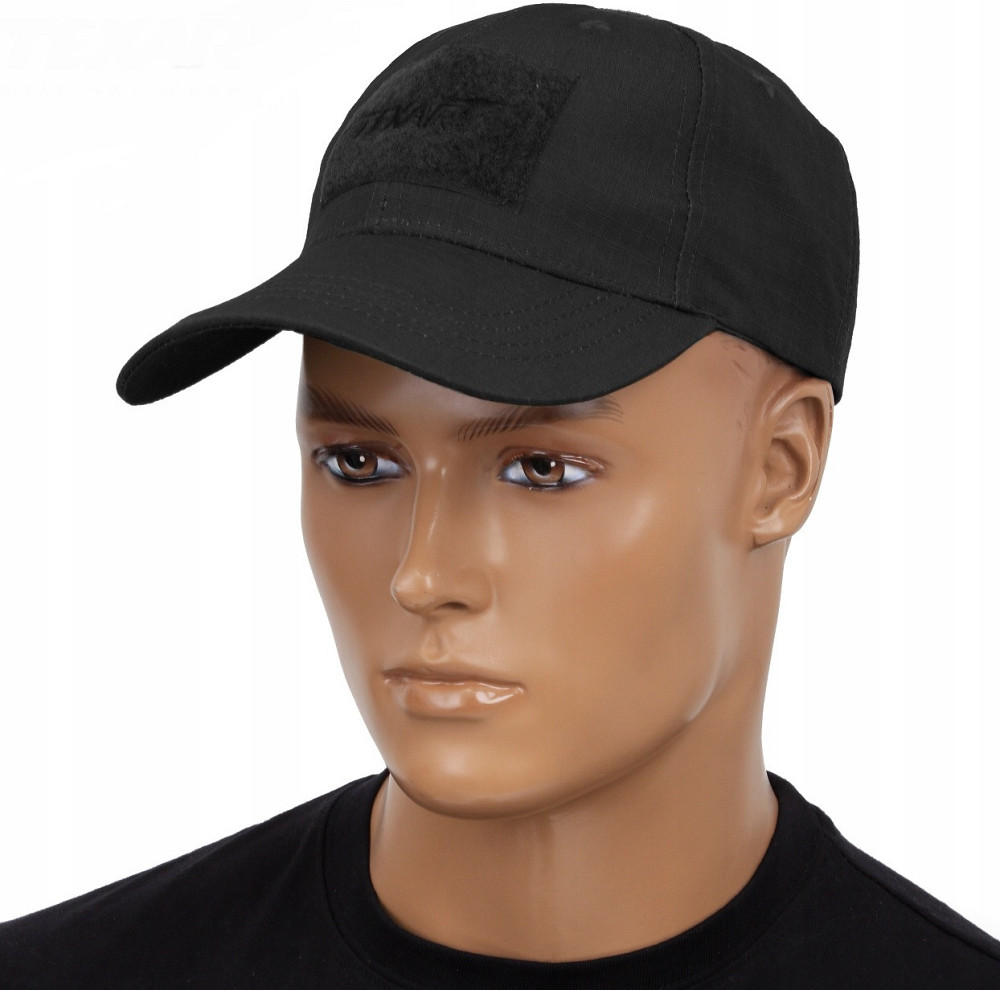 Тактична Бейсболка з 3 липучками Texar "Rip-Stop" (04-TAKT-HE-BLACK) Black Нововолинськ - фото 9