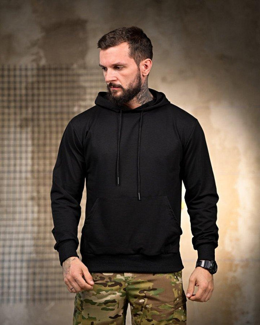 Милитари  Худи Король Посадки black РП7402 Одесса - изображение 2