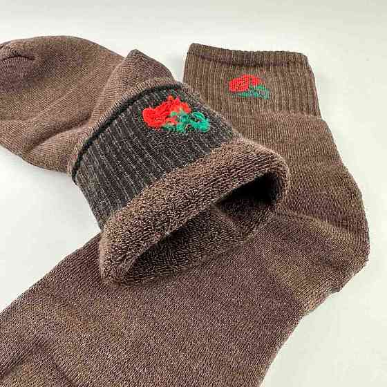 Теплые носки женские классические однотонные Цветок GM Textile Высокие 36-41 Коричневый Сумы