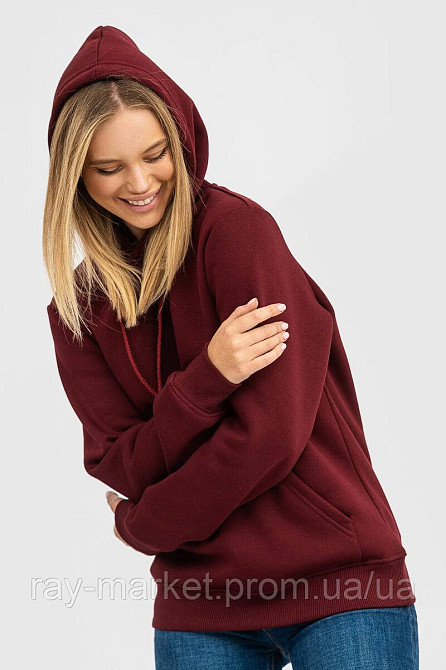 Набор женский худи утепленное 2шт RAY BASIC Бежевый/Бордовый (U0401W-Cream-Burgundy) S Киев - изображение 4