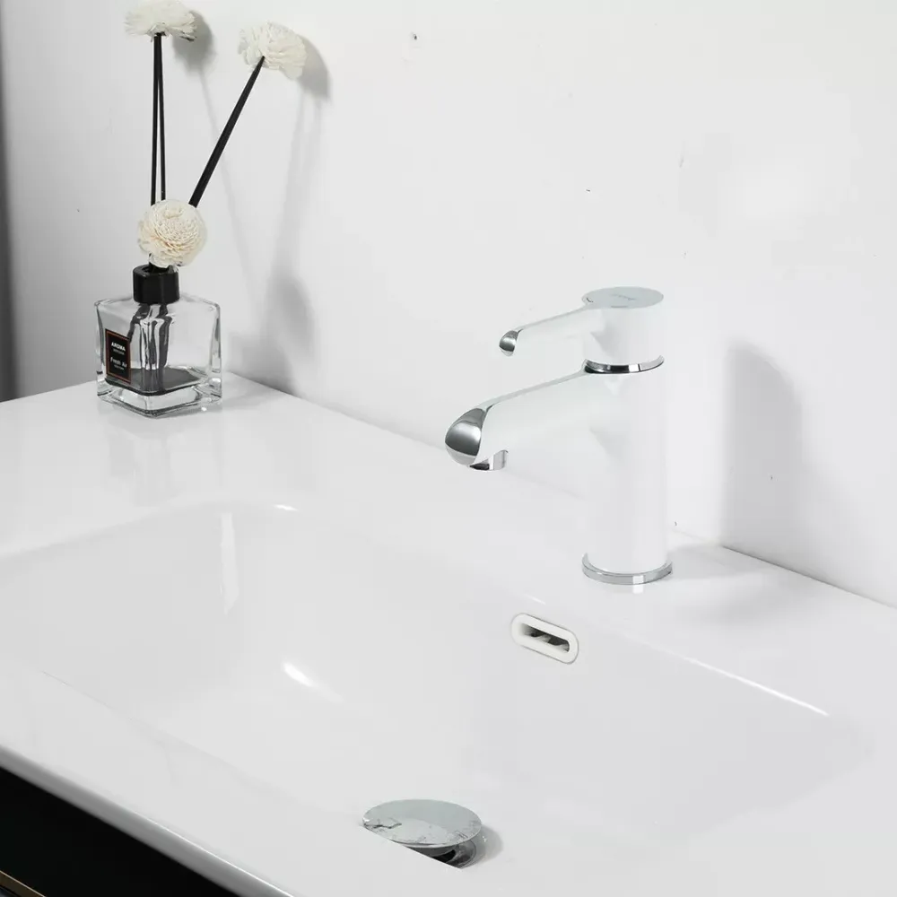 Змішувач для умивальника GAPPO G1003-8 білий/хром Київ - фото 3