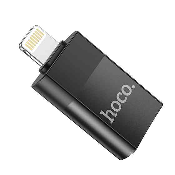Кабель-перехiдник HOCO UA17 iP Male to USB female USB2.0 adapter Black Київ