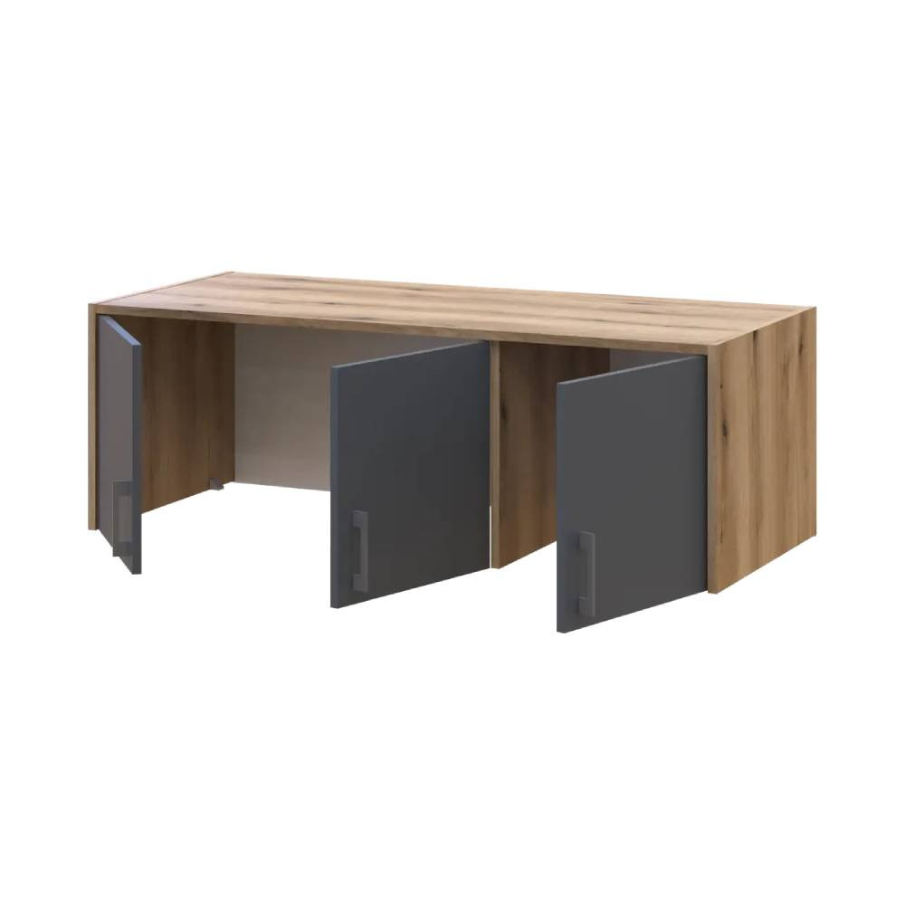 Антресоль Doros Ронді Дуб Артизан/Графіт 3 ДСП 121х52х41 DRS-011605 (80737822) Дніпро - фото 2