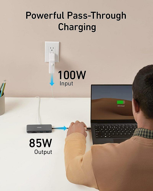 USB-хаб Anker USB-C 8-в-1 Black (A83830A2) ( 29558 ) Харків - фото 3