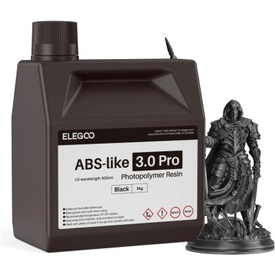 Фотополімерна смола ELEGOO Resin, ABS-like 3.0 pro 2кг, black (50.103.0234) Вінниця - фото 1
