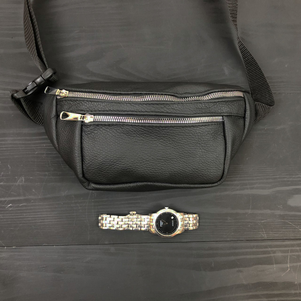 Чоловіча бананка на два відділи, Чоловіча сумка бананка поясна на стегнах LS-80 Львів - фото 20