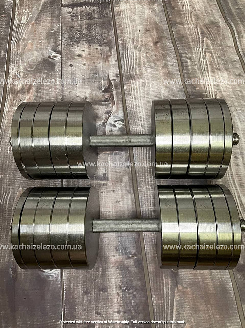 Гантели наборные 2 по 42кг Гантели, гири, штанги и диски металлические без покрытия Киев - изображение 8