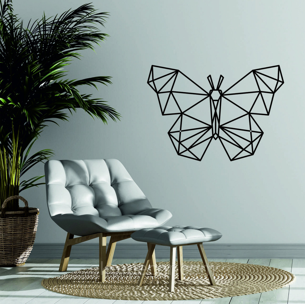 Декоративне настінне Панно «Метелик», Декор на стіну 70*49 см, Чорний Київ - фото 4