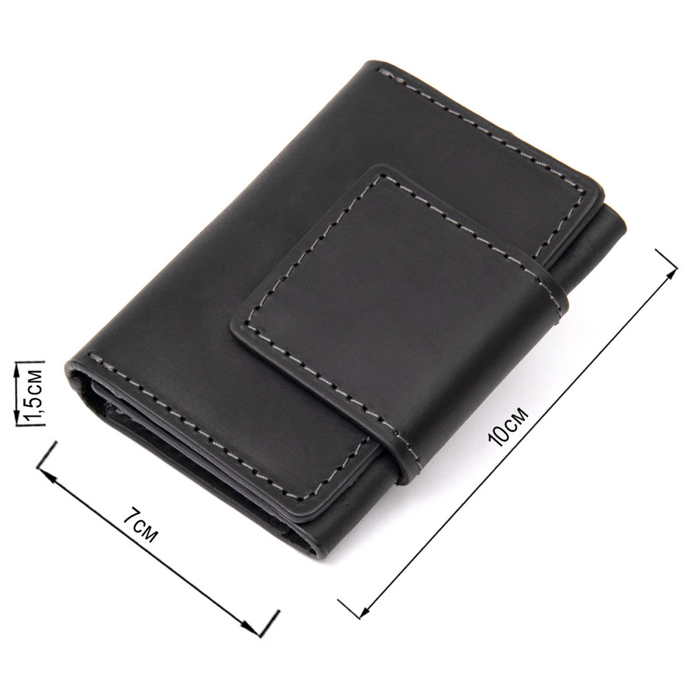 Шкіряна візитниця Чорний (GRANDE PELLE) Київ - фото 17