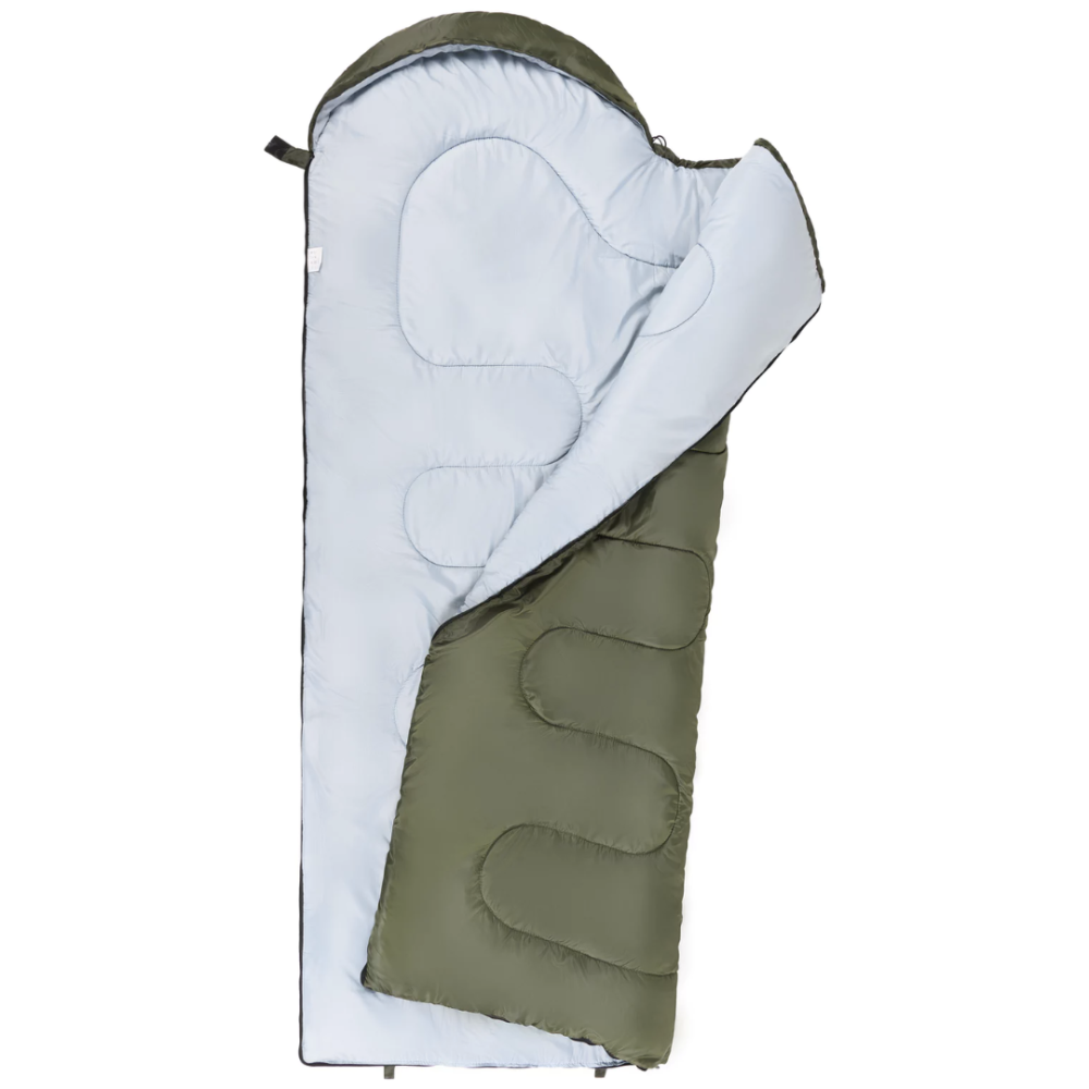 Спальний мішок ковдра Outtec демісезон з капюшоном хакі Київ - фото 3