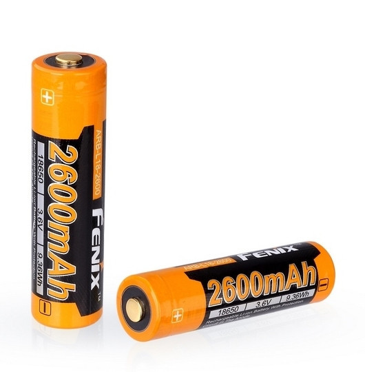 Акумулятор 18650 Fenix ​​2600 mAh Li-ion (Чорно-жовтий) Вінниця - фото 3