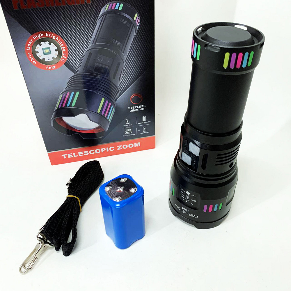 Потужний універсальний ліхтарик, Ручний інспекційний ліхтар, Переносний ручний потужний ліхтар CS-32 Львів - фото 3