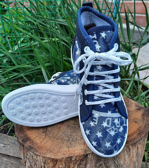 -Женские Кроссовки Мокасины Слипоны Синие Кеды Джинсовые (размеры: 39) - 53 Днепр - изображение 3