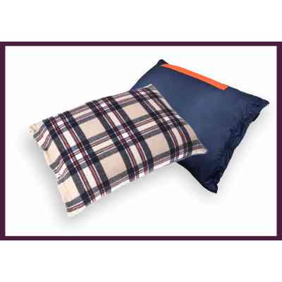 Плед Home Line 4 в 1 клітинка помаранчева 140х190см (143616) Вінниця