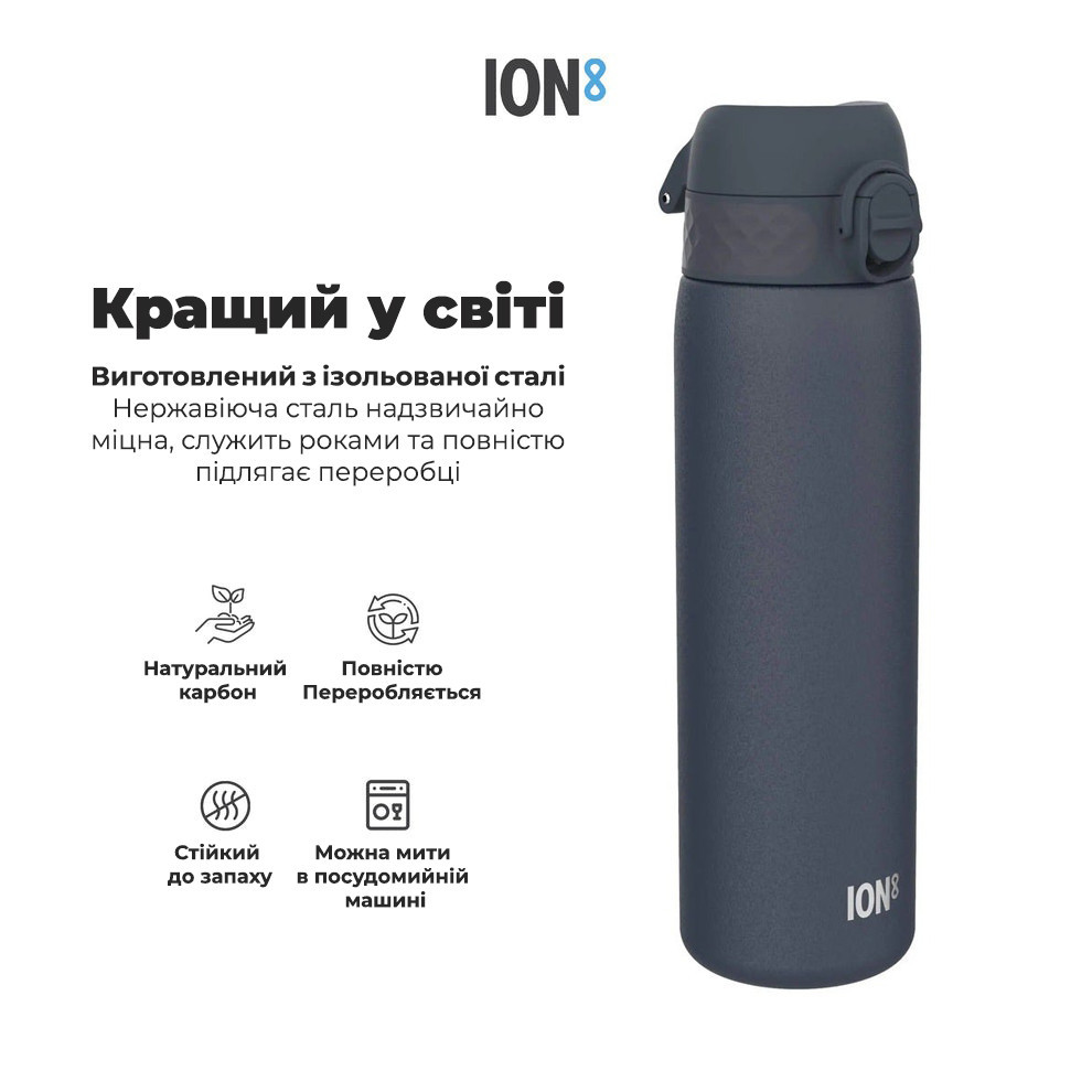 Пляшка для води металева вакуумна ION8 500 мл. Vacuum Insulated, Navy Каменское - изображение 10