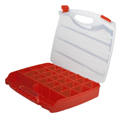 Органайзер для дрібниць 38*31,5*6,5см прозорий/помаранч Алеана Житомир - изображение 1